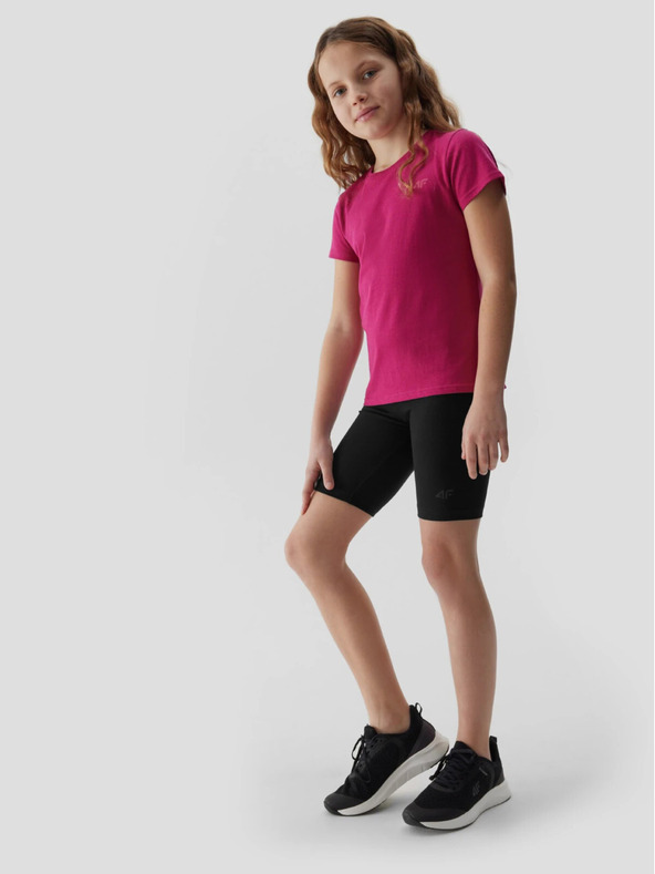 4F 4F Dekliška navadna majica - roza