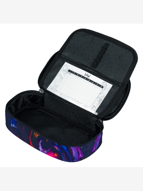 BAAGL  Vijolični šolski komplet - nahrbtnik, peresnica, torba Baagl Core Marble