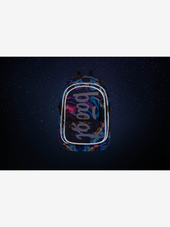 BAAGL  Vijolični šolski komplet - nahrbtnik, peresnica, torba Baagl Core Marble