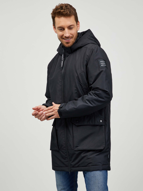 Sam 73 Črn moški plašč SAM 73 Edward