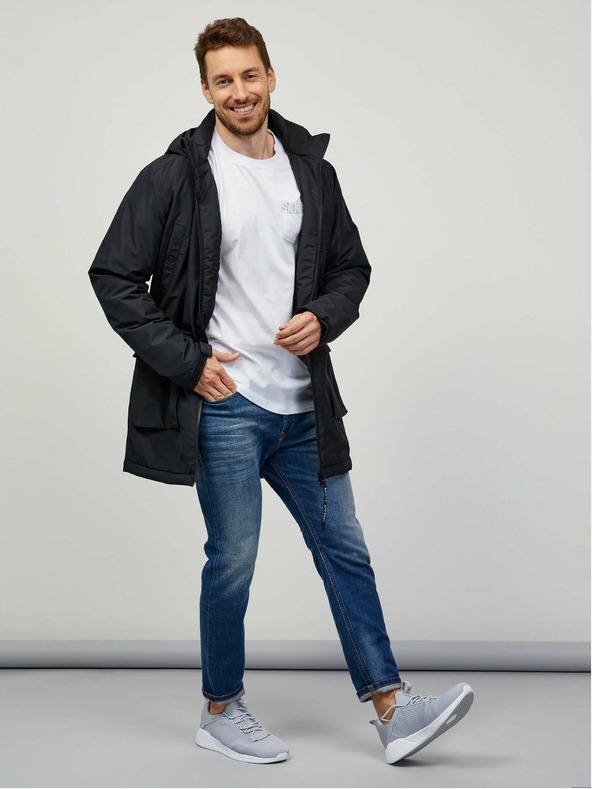 Sam 73 Črn moški plašč SAM 73 Edward