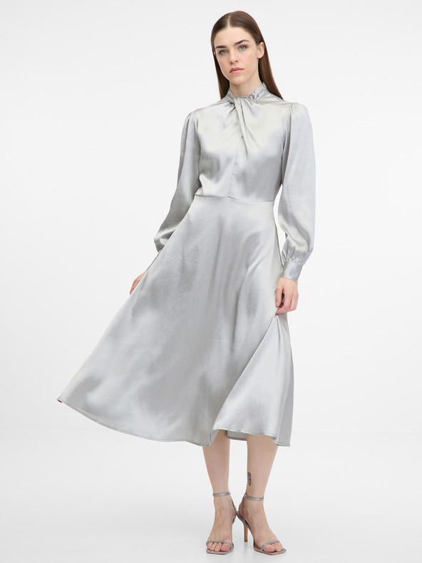 Orsay Srebrna ženska midi obleka ORSAY