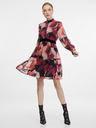 Orsay Rdeča vzorčasta ženska obleka do kolen ORSAY
