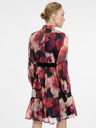 Orsay Rdeča vzorčasta ženska obleka do kolen ORSAY
