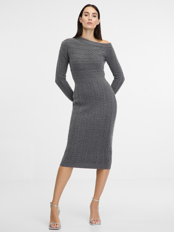 Orsay Siva ženska midi obleka ORSAY