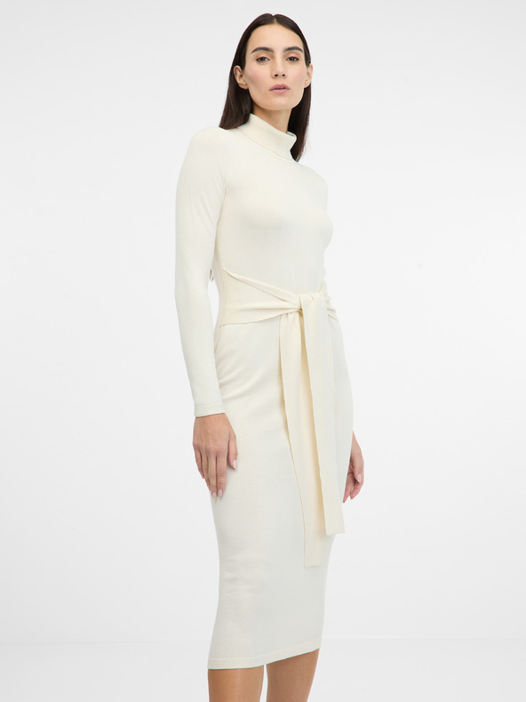 Orsay Krem ženska obleka ORSAY