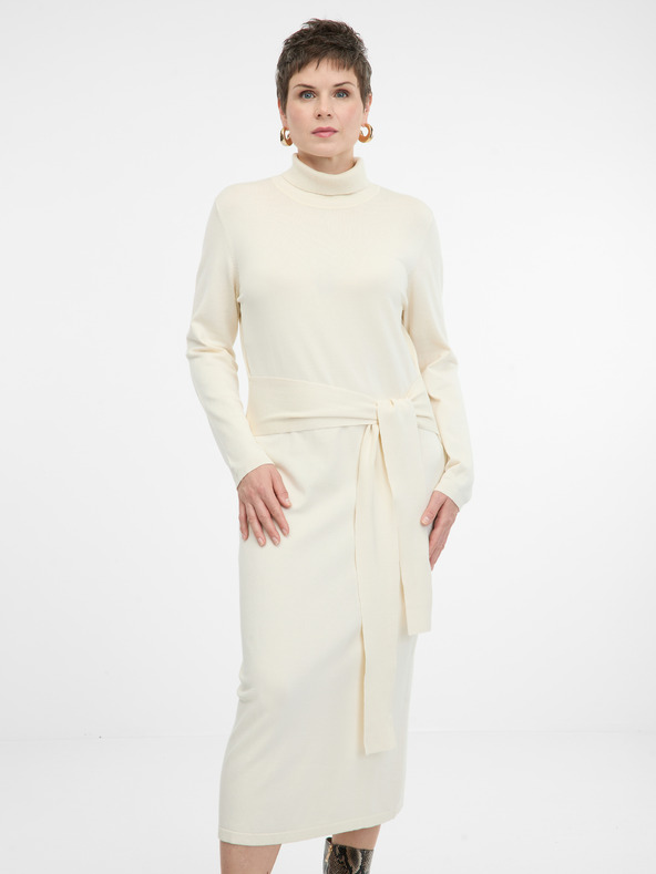 Orsay Krem ženska obleka ORSAY