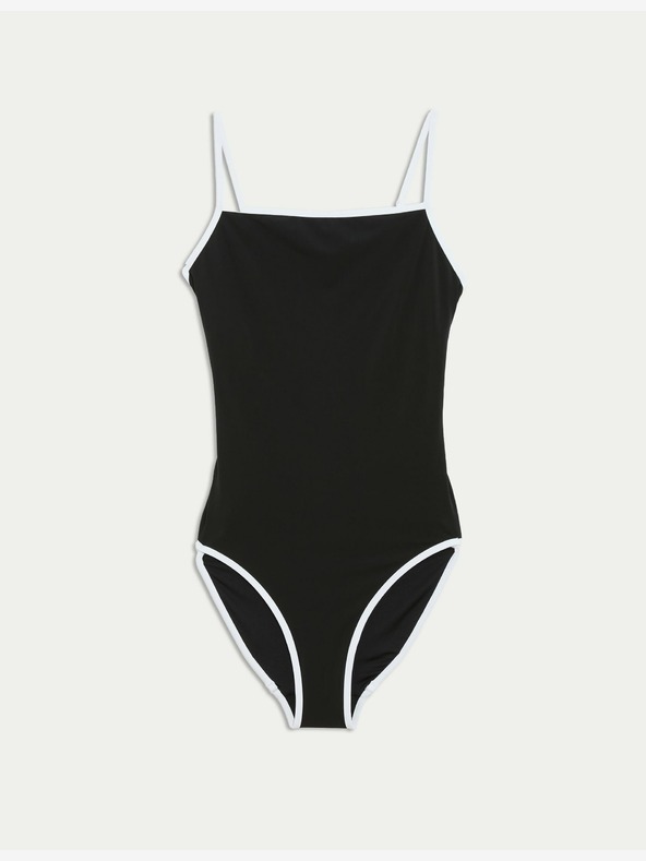 Marks & Spencer Plavke s kontrastno obrobo in kvadratnim izrezom Marks & Spencer črne barve