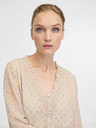 Orsay Bež ženska bluza z dolgimi rokavi ORSAY