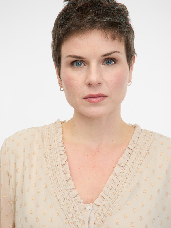 Orsay Bež ženska bluza z dolgimi rokavi ORSAY