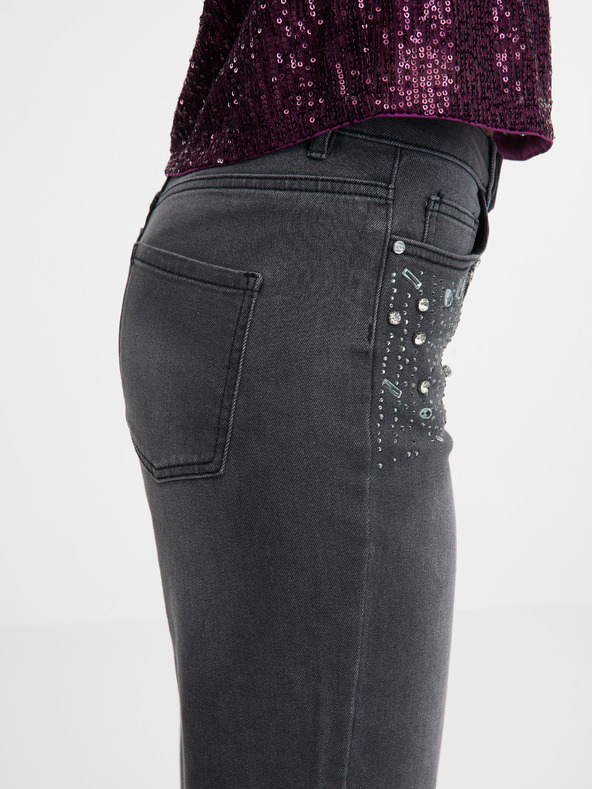 Orsay Temno sive ženske široke kavbojke ORSAY