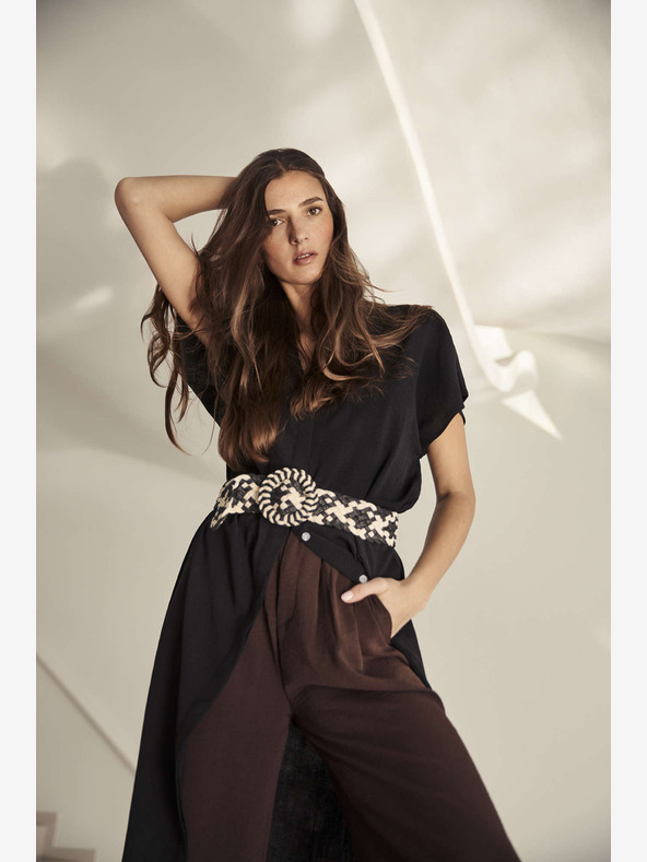 Moodo Bel in črn ženski pas Moodo