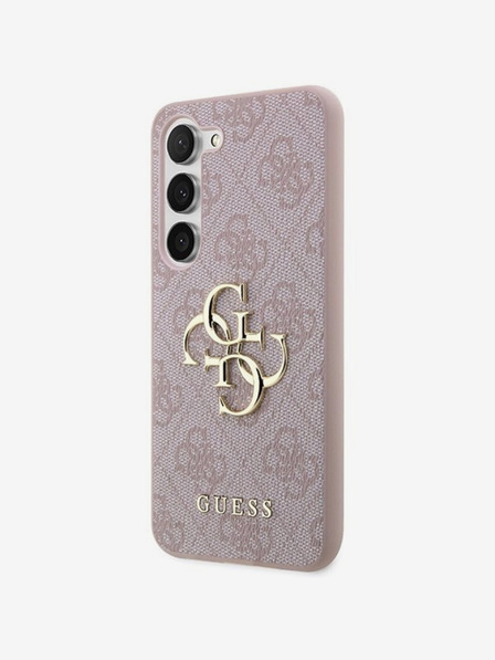 Guess PU 4G Metal Logo Zadní Kryt pro Samsung Galaxy A55 5G Pink Ovitek za telefon