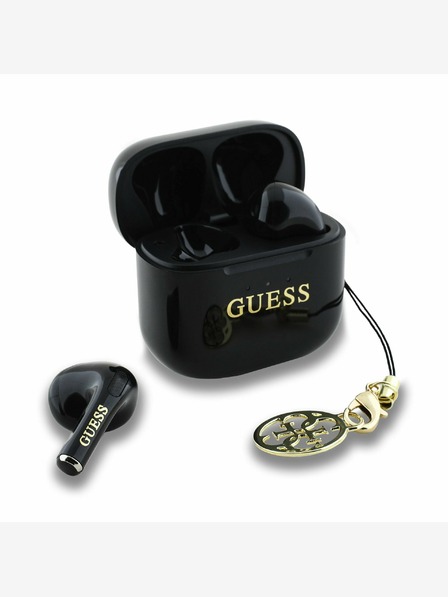 Guess Brezžične slušalke črne Guess Classic