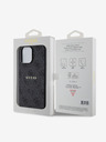 Guess Guess PU usnje 4G barvni obroč MagSafe hrbtni ovitek za iPhone 15 Pro Max črna