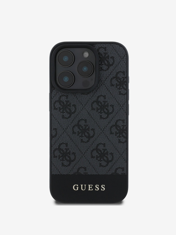 Guess Guess PU 4G Stripe Back Cover za iPhone 16 Pro Max Grey