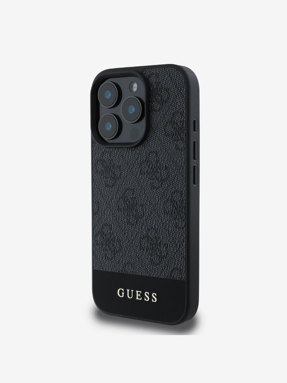 Guess Guess PU 4G Stripe Back Cover za iPhone 16 Pro Max Grey