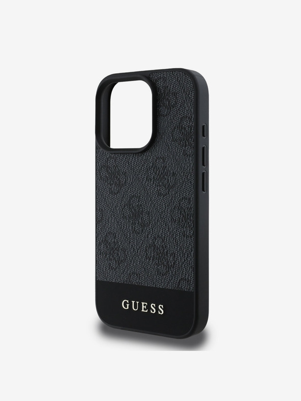 Guess Guess PU 4G Stripe Back Cover za iPhone 16 Pro Max Grey