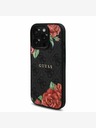 Guess Guess PU Leather 4G Roses MagSafe hrbtni ovitek za iPhone 16 Pro Max Black