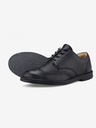 Vasky Ženski črni usnjeni pol škornji - pomlad / jesen, čevlji Vasky Brogue Low Noir