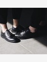 Vasky Ženski črni usnjeni pol škornji - pomlad / jesen, čevlji Vasky Brogue Low Noir
