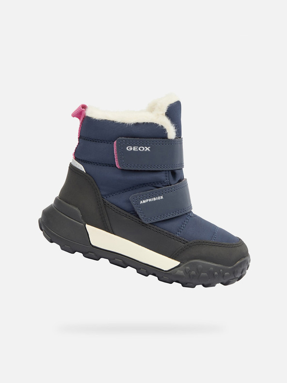 Geox Tmavmodrá dievčenská zimné topánky Geox Trekkyup B Ab