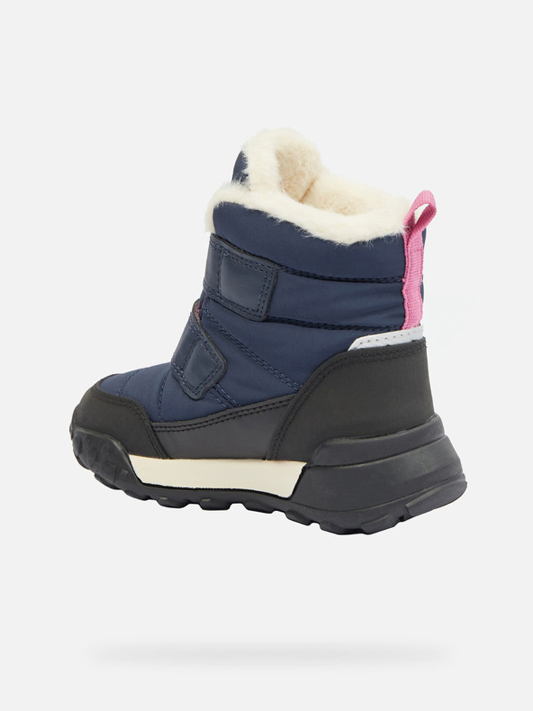 Geox Tmavmodrá dievčenská zimné topánky Geox Trekkyup B Ab