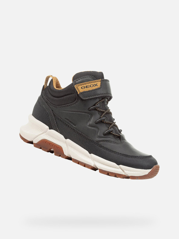 Geox Črni fantovski gležnjarji Geox Flexyper Plus