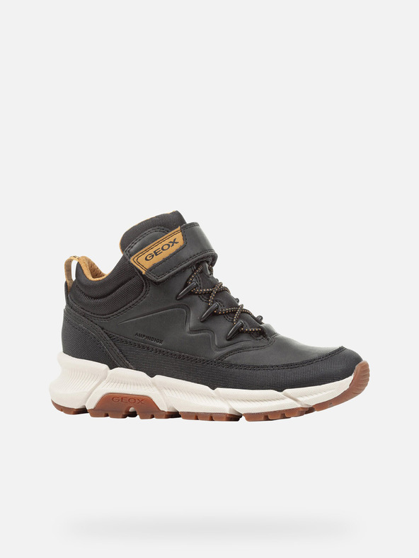 Geox Črni fantovski gležnjarji Geox Flexyper Plus