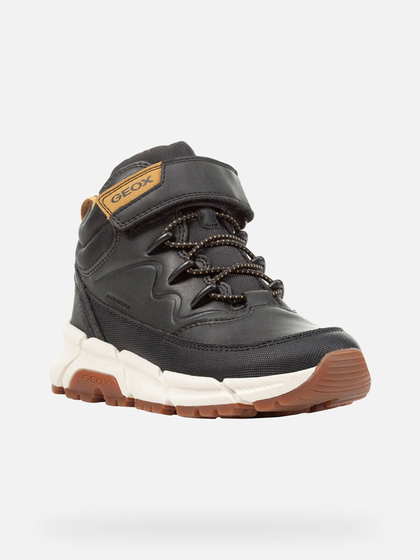 Geox Črni fantovski gležnjarji Geox Flexyper Plus