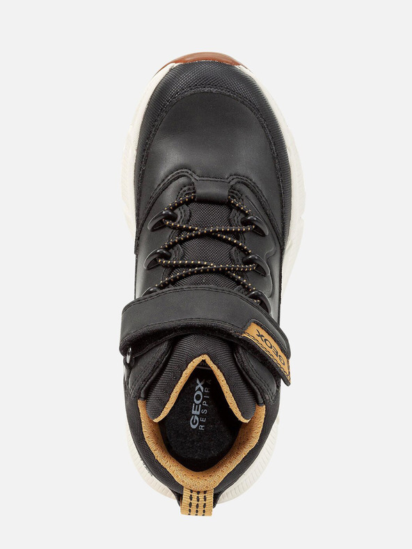Geox Črni fantovski gležnjarji Geox Flexyper Plus
