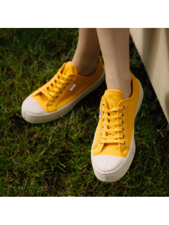 Vasky Ženske platnene superge / škornji rumene barve Vasky Kanvasky