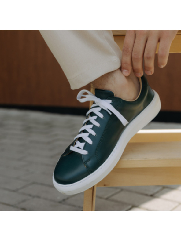 Vasky Ženske usnjene superge / škornji zelene barve češka proizvodnja Vasky