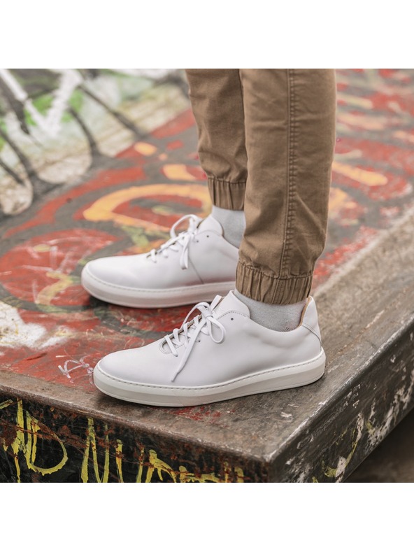 Vasky Ženske usnjene superge / škornji bele barve Vasky