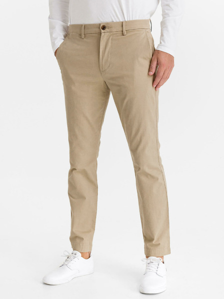 GAP Nohavice essential khaki strih úzky GapFlex GAP