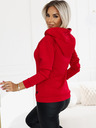 numoco Udobna topla jopa s kapuco in žepi - rdeča Numoco