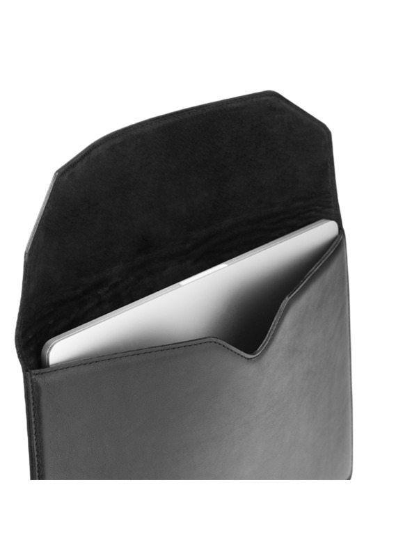 Vasky Usnjen etui za MacBook, črn VASKY