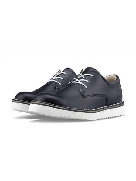 Vasky Ženski usnjeni škornji črno-beli - pomlad / jesen Vasky Derby Boots