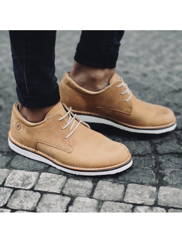 Vasky Ženski usnjeni polovični škornji svetlo rjave barve - pomlad / jesen škornji Flexiko