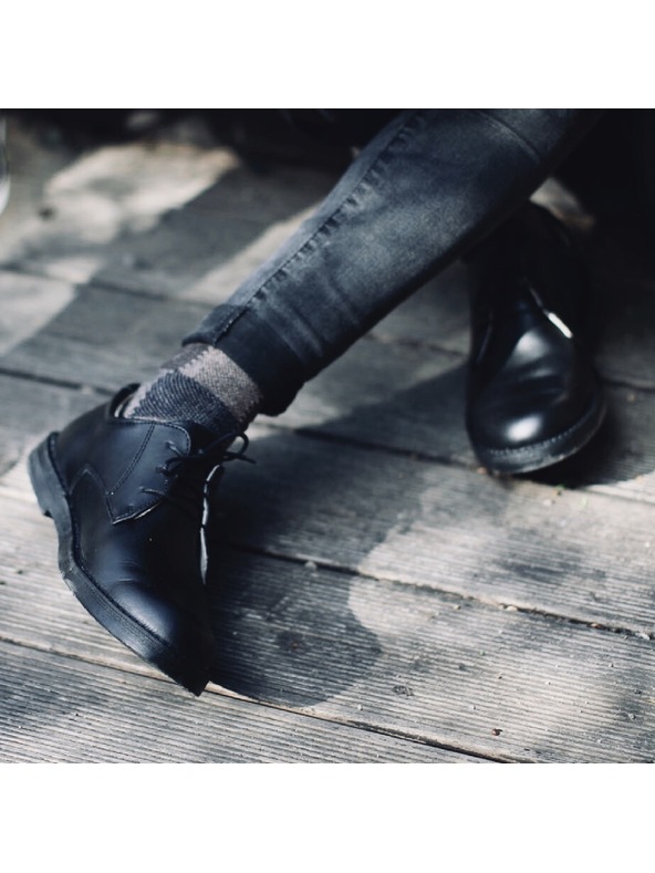 Vasky Ženski usnjeni gležnjarji črne barve - pomlad / jesen čevlji Vasky Derby Dark