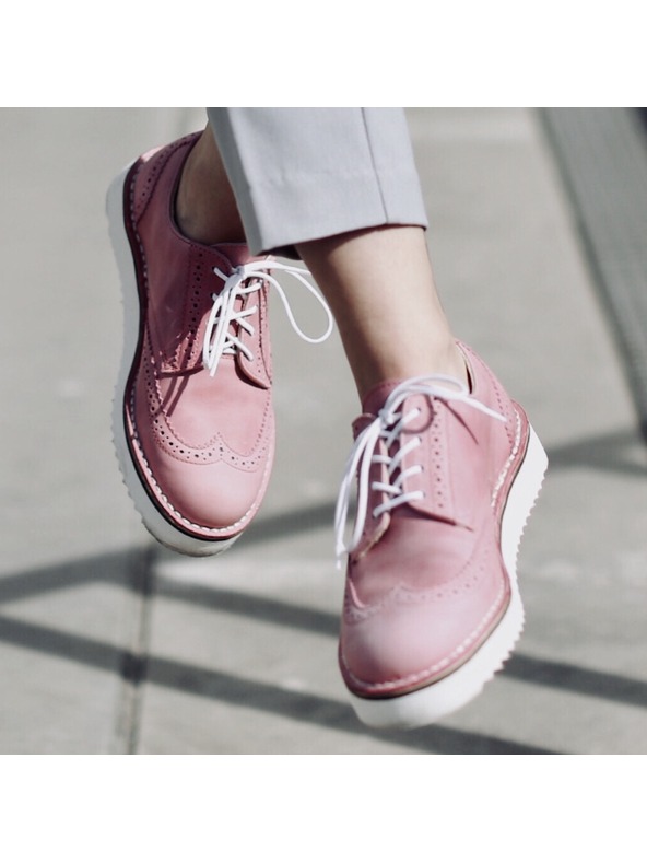 Vasky Ženski usnjeni škornji roza barve - pomlad / jesen škornji, čevlji Flexiko