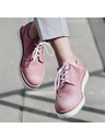 Vasky Ženski usnjeni škornji roza barve - pomlad / jesen škornji, čevlji Flexiko