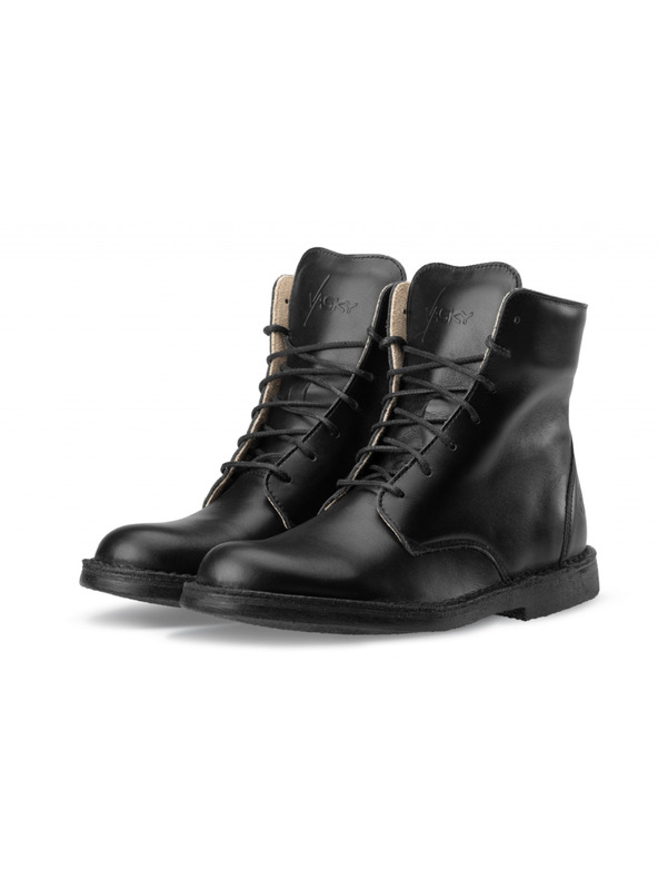 Vasky Ženski usnjeni gležnjarji črne barve - jesen/zima škornji, Vasky Lydie čevlji