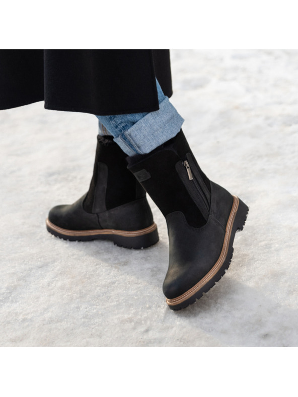 Vasky Ženske usnjene superge črne barve Vasky Olivia