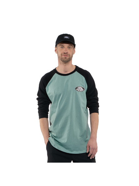 Horsefeathers Majica Dynamo Raglan - modra barva/črna HORSEFEATHERS