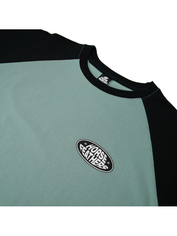 Horsefeathers Majica Dynamo Raglan - modra barva/črna HORSEFEATHERS