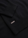 Ombre Clothing Moški pleteni pulover s strukturiranimi pikami - temno modra barva Ombre Clothing