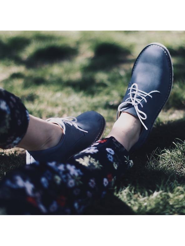 Vasky Moški usnjeni škornji modri - pomlad / jesen Vasky Derby