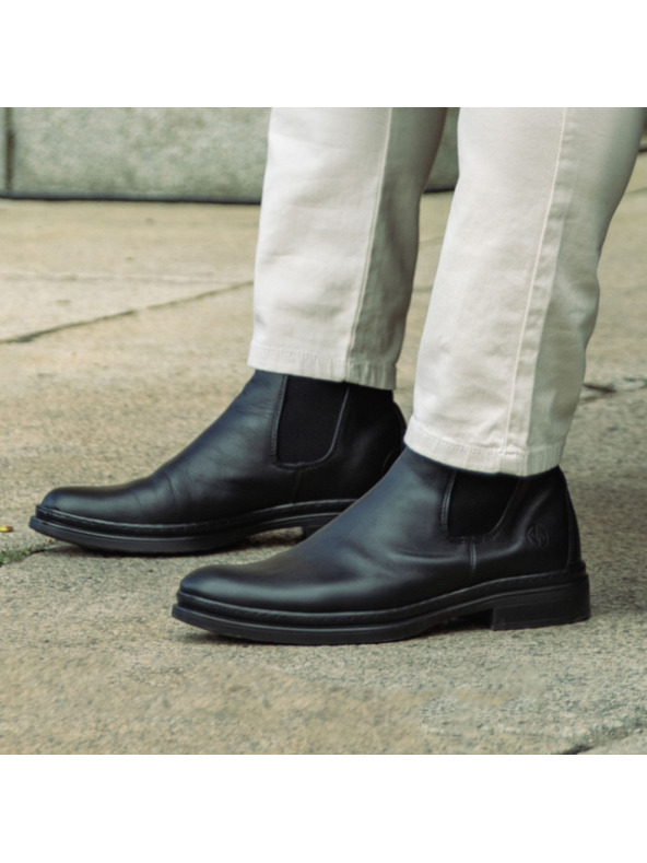 Vasky Moški usnjeni čevlji Vasky Chelsea Black