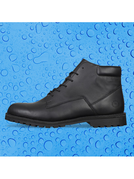 Vasky Moški usnjeni gležnjarji črne barve - jesen/zima škornji, Vasky Hillside Waterproof obutev